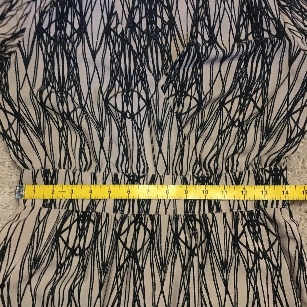 Presley Skye Retro 70s Geometric Tesseract Wrap Dress Tie Back Small - Picture 11 of 15